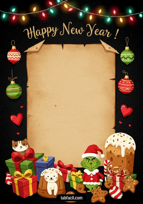 Imagen  Happy New Year Green and Red Alexandra Imagen de Happy New Year Green and Red Alexandra