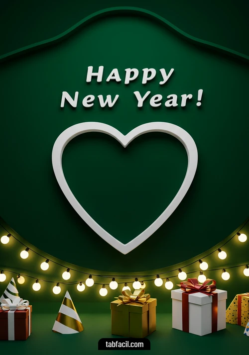 Imagen  Happy New Year Green Black Alexandra Imagen de Happy New Year Green Black Alexandra