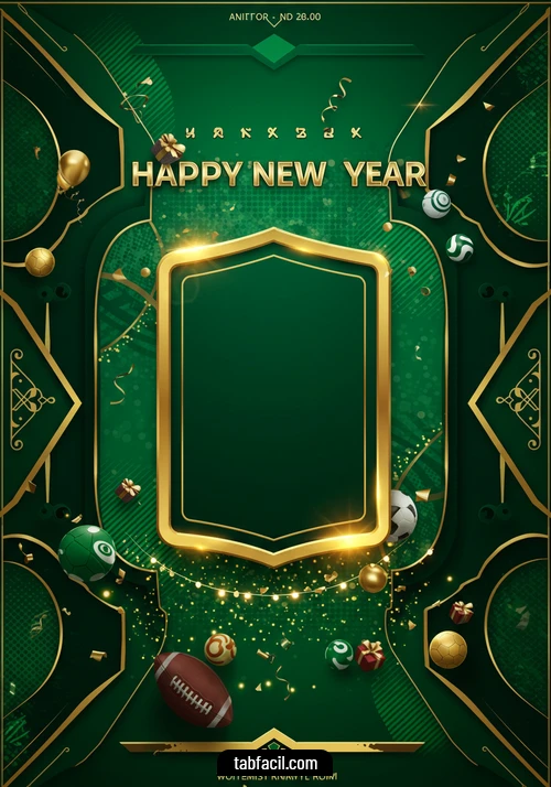 Imagen  Happy New Year Green Black Alexandra Imagen de Happy New Year Green Black Alexandra