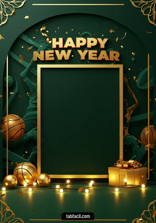 Imagen  Happy New Year Green Black Alexandra Imagen de Happy New Year Green Black Alexandra