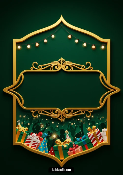 Imagen  Happy New Year Green Gold Alexandra Imagen de Happy New Year Green Gold Alexandra