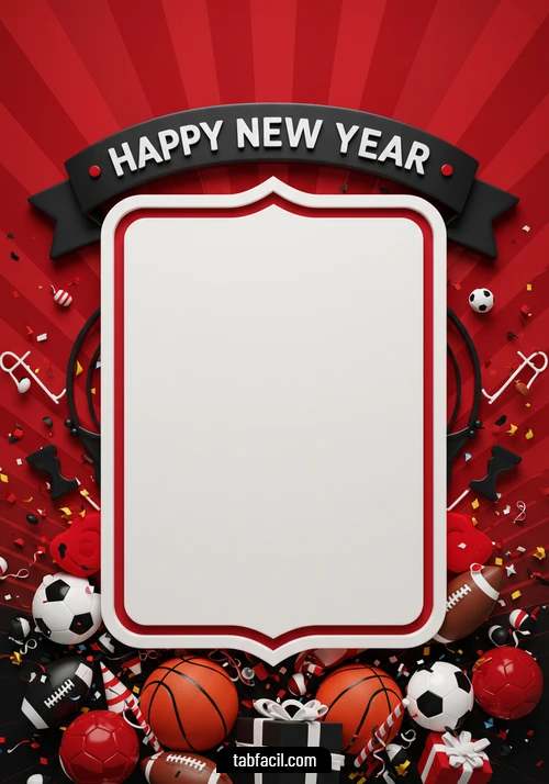Imagen  Happy New Year Red Black Alexandra Imagen de Happy New Year Red Black Alexandra