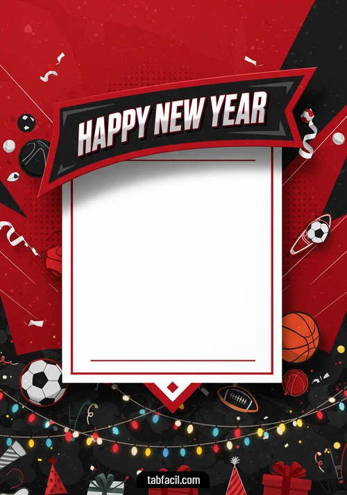 Imagen  Happy New Year Red Black Alexandra Imagen de Happy New Year Red Black Alexandra