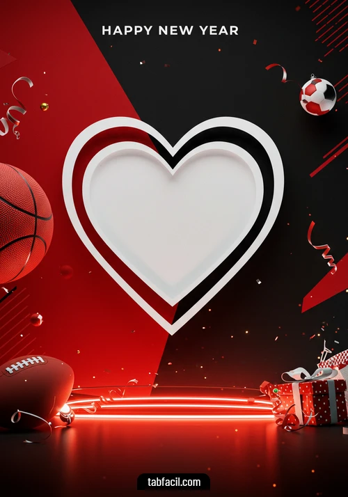 Imagen  Happy New Year Red Black Alexandra Imagen de Happy New Year Red Black Alexandra