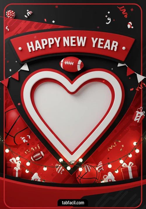 Imagen  Happy New Year Red Black Alexandra Imagen de Happy New Year Red Black Alexandra