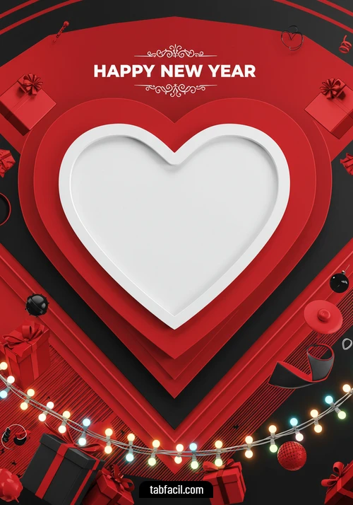 Imagen  Happy New Year Red Black Alexandra Imagen de Happy New Year Red Black Alexandra