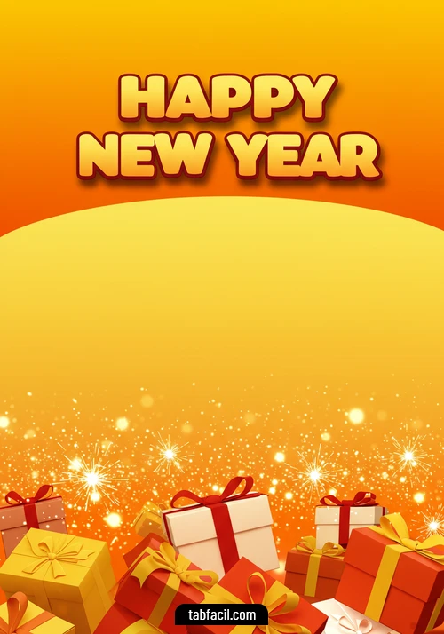 Imagen  Happy New Year Yellow Alexandra Imagen de Happy New Year Yellow Alexandra