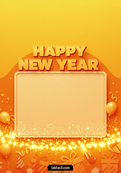 Imagen  Happy New Year Yellow Alexandra Imagen de Happy New Year Yellow Alexandra