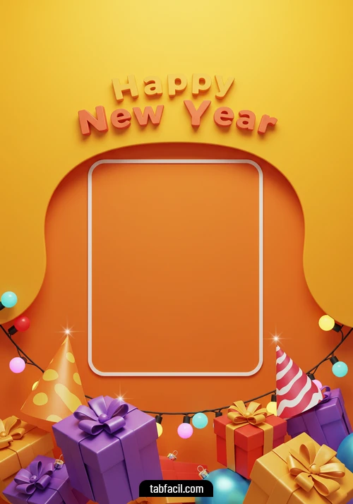 Imagen  Happy New Year Yellow Alexandra Imagen de Happy New Year Yellow Alexandra