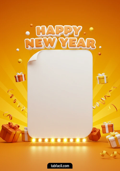 Imagen  Happy New Year Yellow Alexandra Imagen de Happy New Year Yellow Alexandra